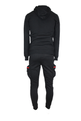Civilized Clothing lips Hoodie Jogger Set Black