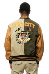 Smoke Rise Men's Twill Varsity Jacket Timber