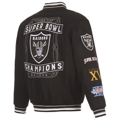 Men's FNL Las Vegas Raiders 3 Time Super Bowl Champions Jacket Reversible