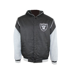 Men's FNL Las Vegas Raiders Varsity Jacket With Hoodie Reversible