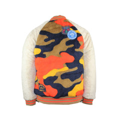 Born Fly Men's Fleece Camo Print Mountain Bomber Jacket