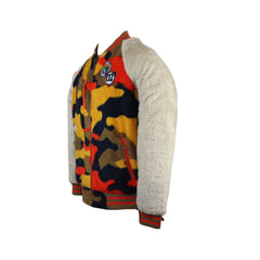 Born Fly Men's Fleece Camo Print Mountain Bomber Jacket