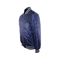 Men's Born-Fly Logo Print Bomber Jacket Reversible With Fly Worldwide All Over Print