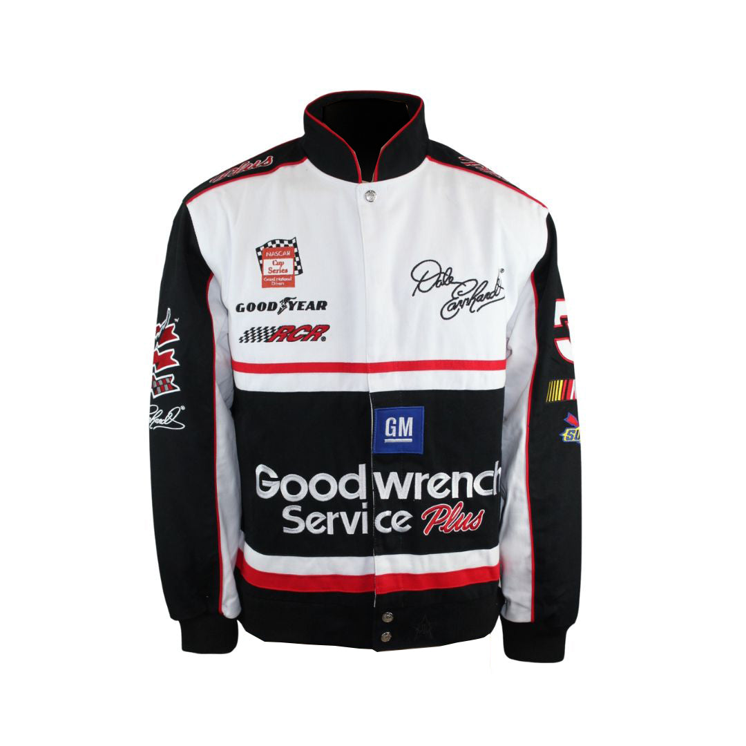 Men's Twill Uniform Snap Jacket With Dale Earnhardt JH Design