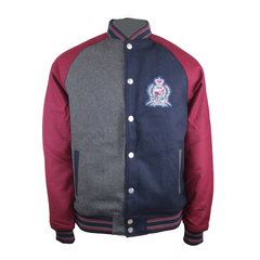 Men's Bomber Varsity Letterman Jacket With College School Style