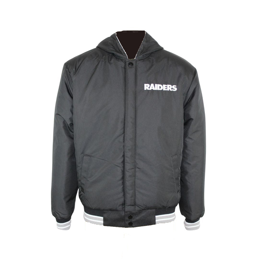 Men's FNL Las Vegas Raiders Varsity Jacket With Hoodie Reversible