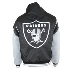 Men's FNL Las Vegas Raiders Varsity Jacket With Hoodie Reversible