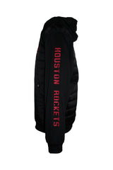 Men's NBA Houston Rockets Quilted Panel Jacket with Hoodie Black