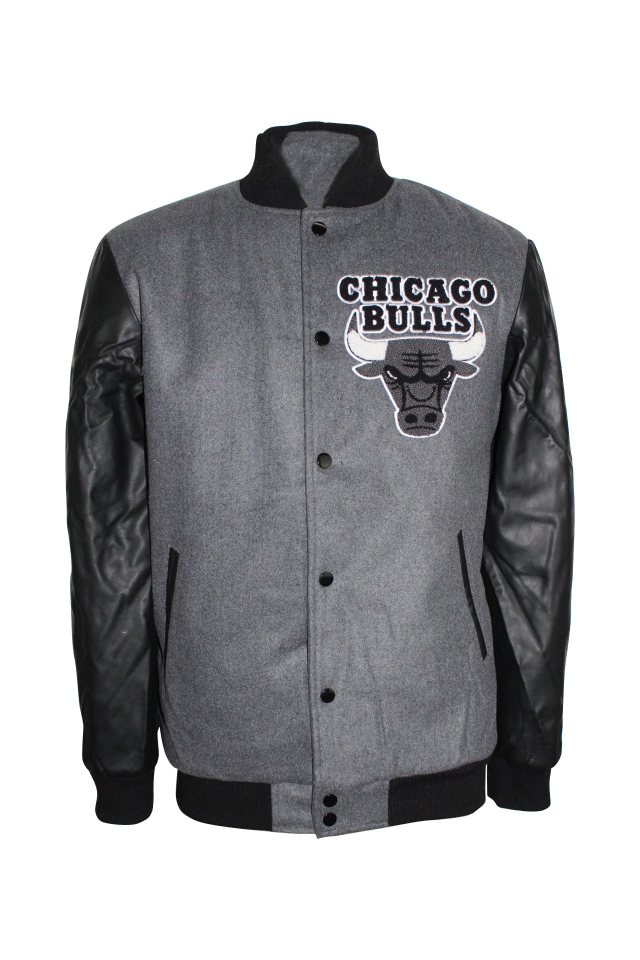 chicago bulls varsity jacket white