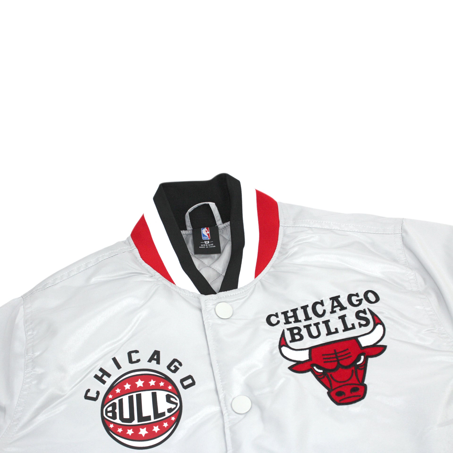 white chicago bulls bomber jacket