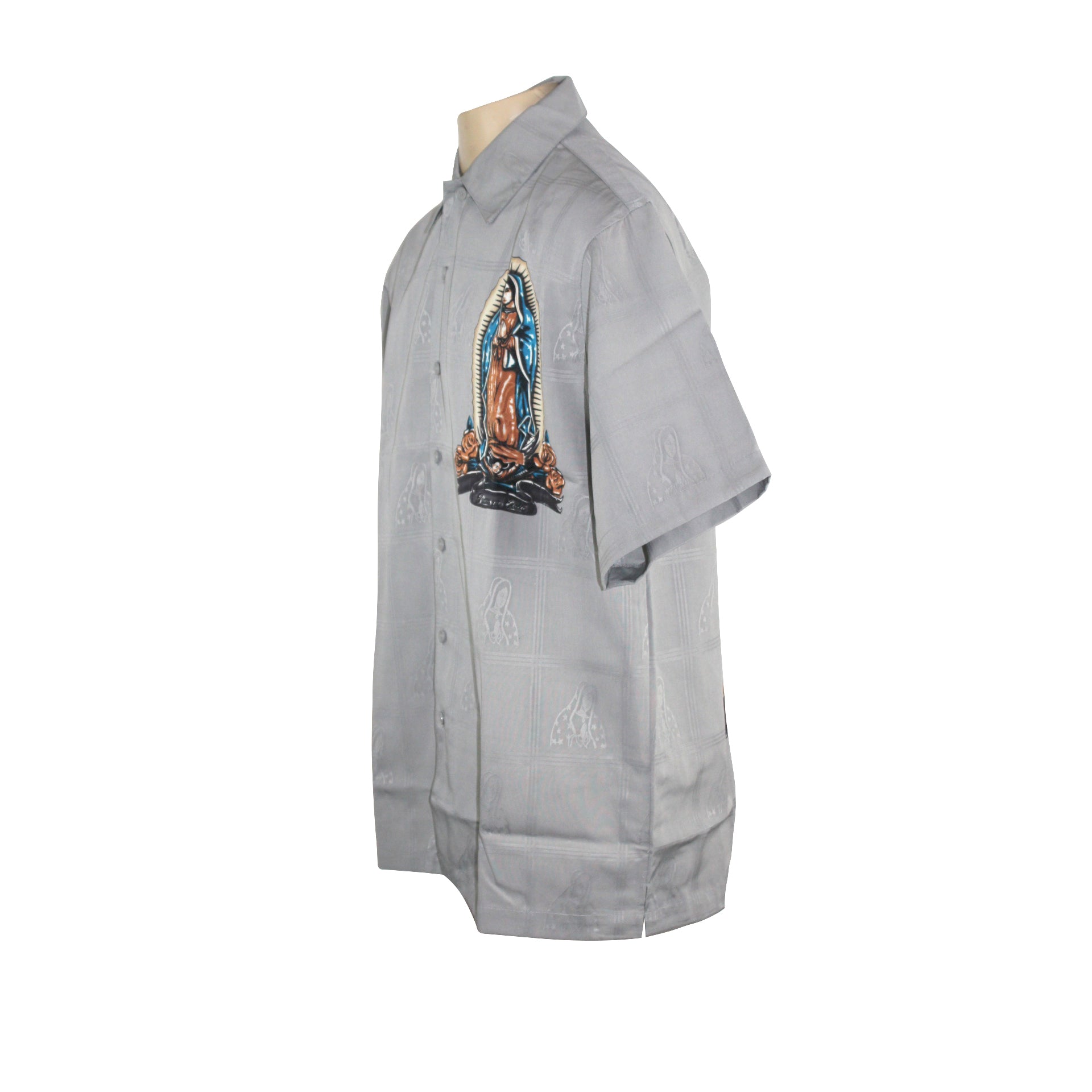Men's Cruizin Low Virgin Mary Our Lady of Guadalupe Buttom-up Shirt