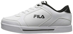 Fila Mens Low Top Leather Sneakers 1SC60102-102 White Black Metallic Silver Size- 9.5