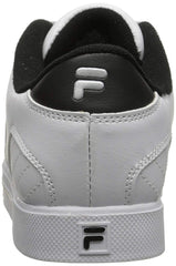 Fila Mens Low Top Leather Sneakers 1SC60102-102 White Black Metallic Silver Size- 9.5