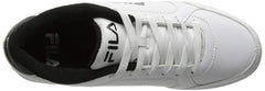 Fila Mens Low Top Leather Sneakers 1SC60102-102 White Black Metallic Silver Size- 9.5