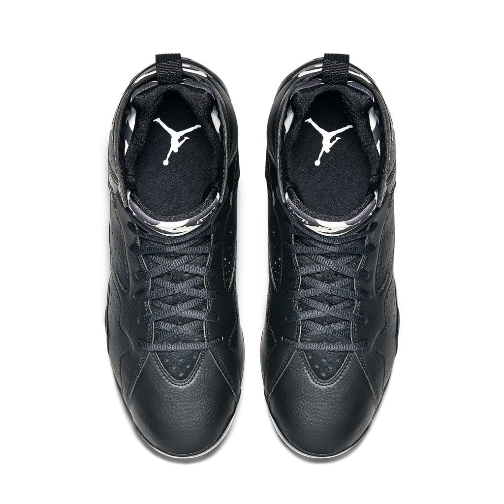 Air Jordan 7 Retro Metal Mens Basketball Cleats Black White 684943-010, Size: 10