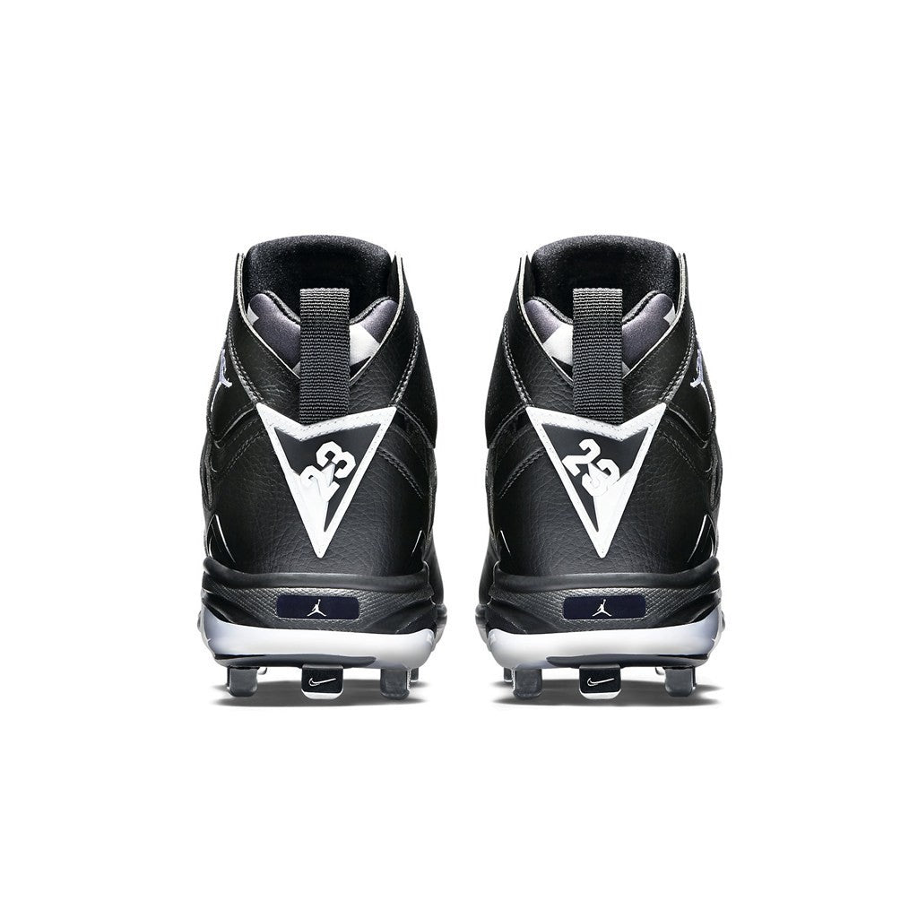 Air Jordan 7 Retro Metal Mens Basketball Cleats Black White 684943-010, Size: 10