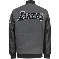 Men's NBA Los Angeles Lakers Varsity Jacket Dark Gray /Black