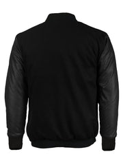 Maximos Mens Varsity Baseball Letterman Vintage Button Down Jacket Black