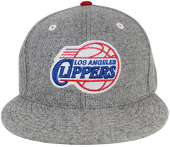 Mitchell & Ness Los Angeles Clippers Flanned Fitted Hat Grey