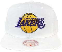 Mitchell & Ness Los Angeles Lakers Snapback Hat White