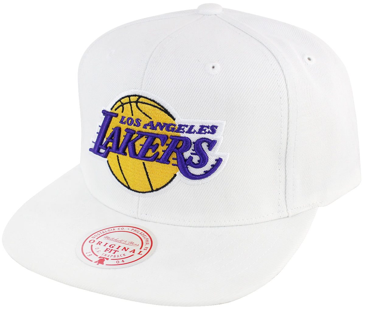 Mitchell & Ness Los Angeles Lakers Snapback Hat White