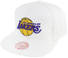 Mitchell & Ness Los Angeles Lakers Snapback Hat White