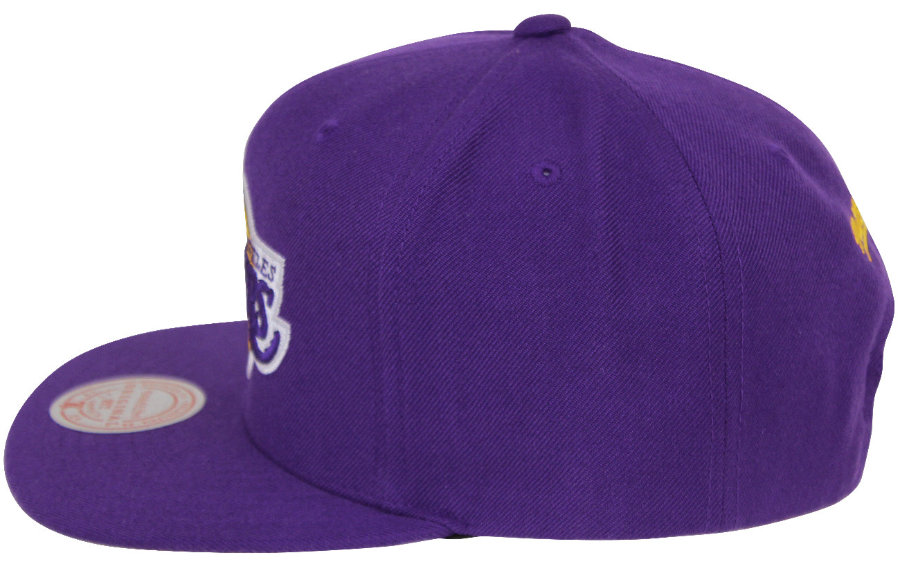 Mitchell & Ness Los Angeles Lakers Snapback Hat Purple