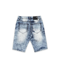 Men's Maison Noir Mascot Graphic Print Denim Shorts Blue