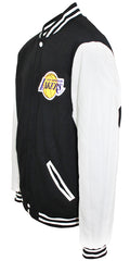 JH Design NBA Men's Reversible Fleece Jacket Los Angeles Lakers Black White