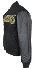 JH Design NBA Men's Reversible Fleece Jacket Los Angeles Lakers Black-XS