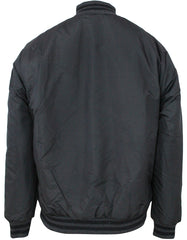 JH Design NBA Mens Reversible Wool Nylon Jacket Golden State Warriors Black Charcoal Gray-L