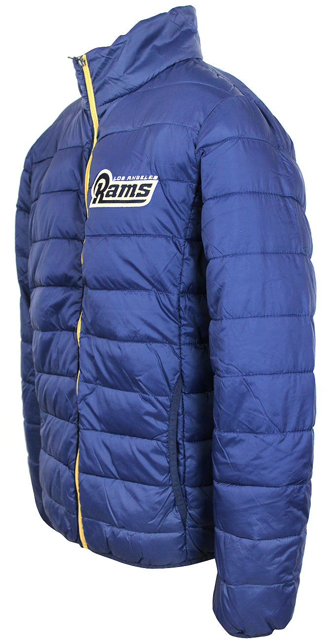 Men's Packable Down Jacket NFL Los Angeles Rams Navy Blue