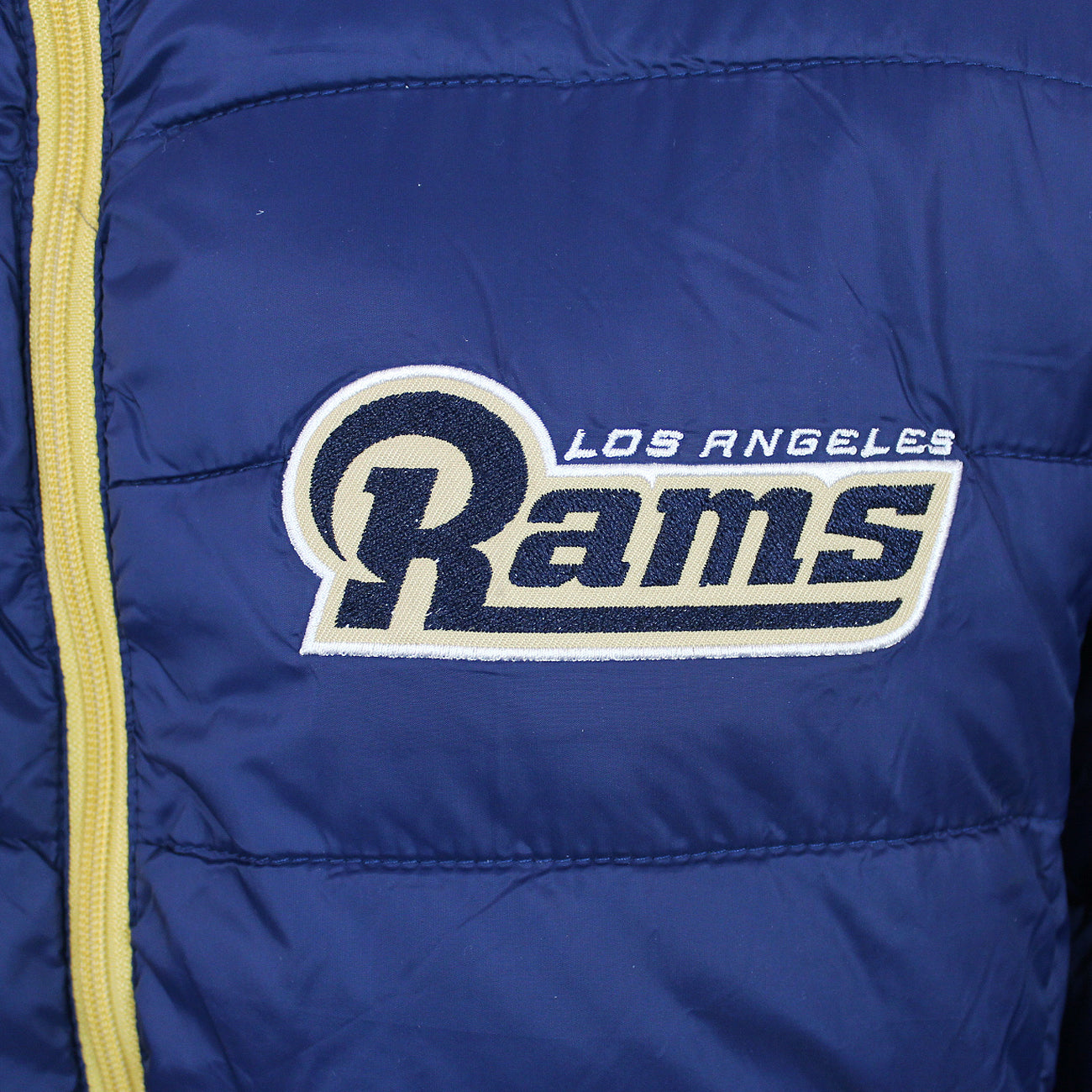 Men's Packable Down Jacket NFL Los Angeles Rams Navy Blue