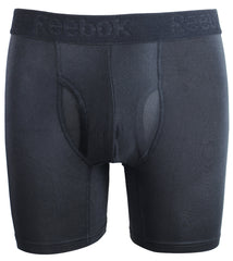 Reebok Mens Performance Training Boxer Briefs Black Phantom Grey Print Pack of 3