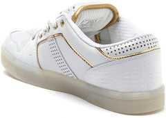 Vlado Footwear Lyte II Mens LED Light Low Top Leather Sneakers IG5801-01 White
