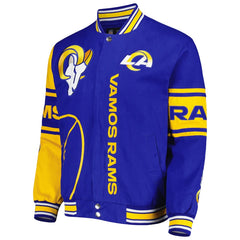 Men's Los Angeles Rams Twill Jacket Royal/Yellow